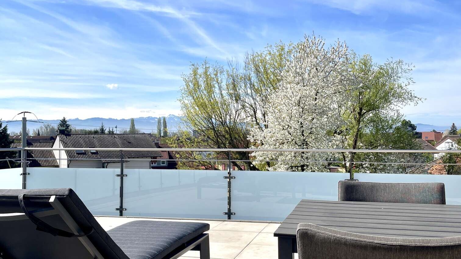 Dachterrasse der Ferienwohnung Penthouse-Appartement in Langenargen am Bodensee